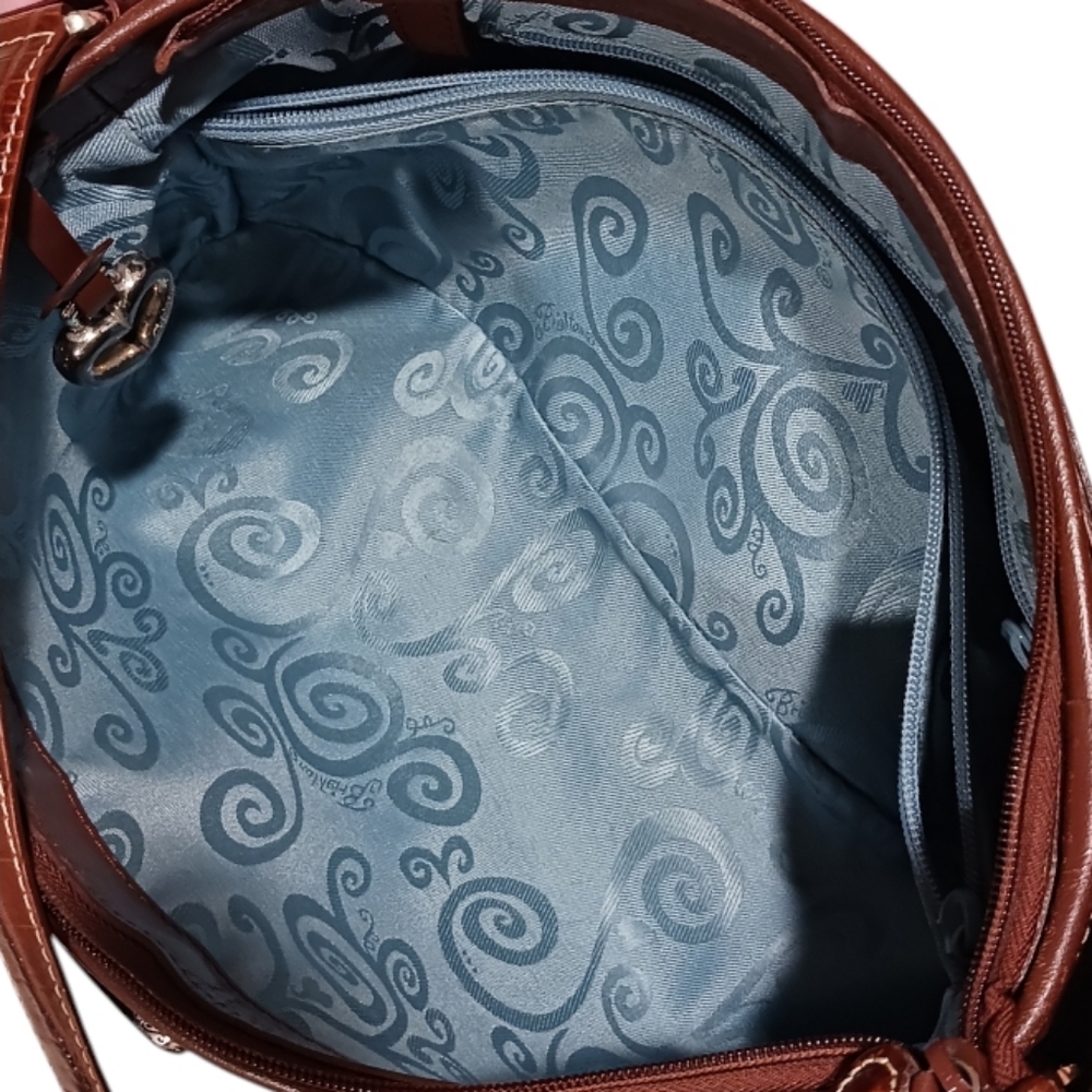 Brighton Anabella Croc Embossed Leather Shoulder Bag Retired - Picture 12 of 16